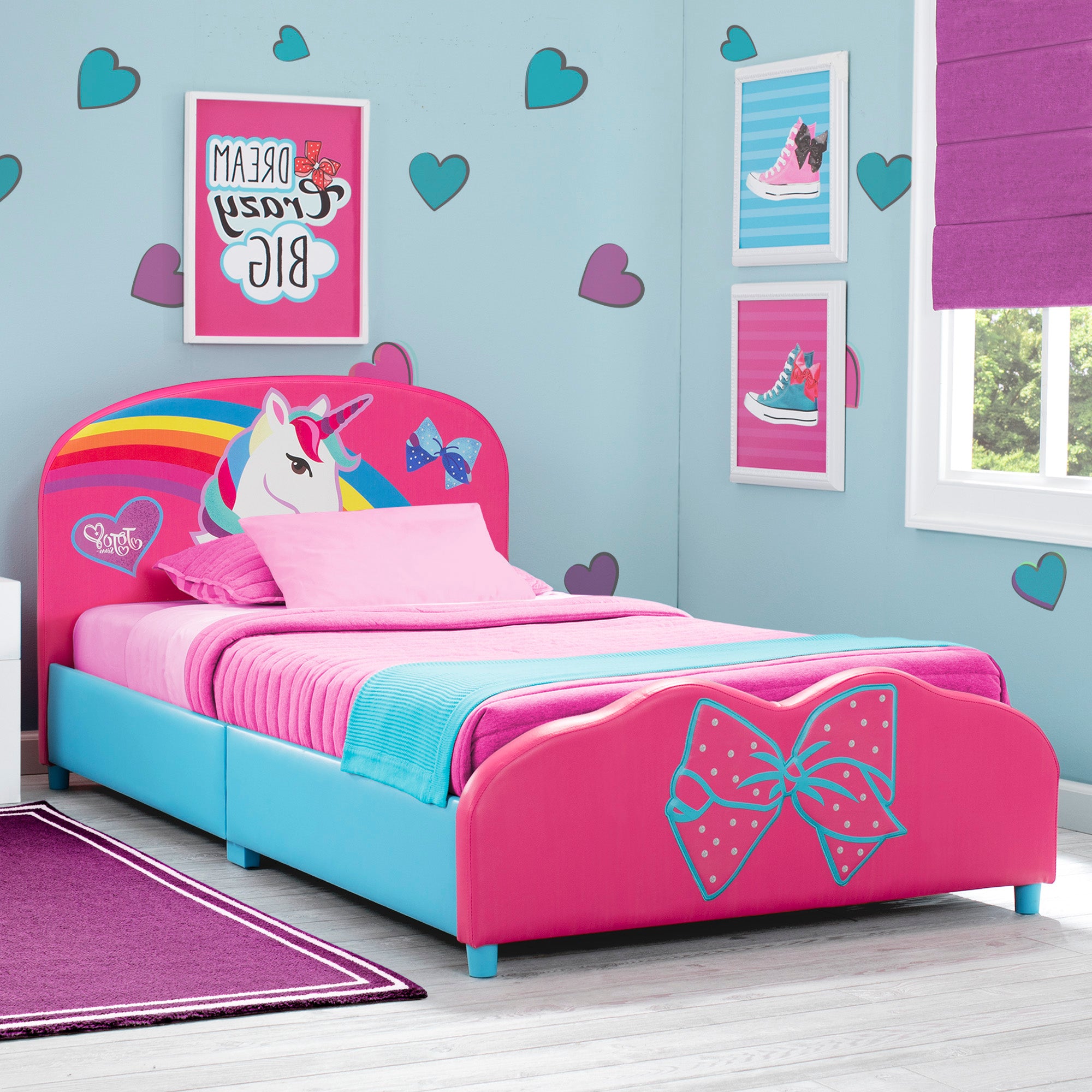 JoJo Siwa Upholstered Twin Bed Delta Children