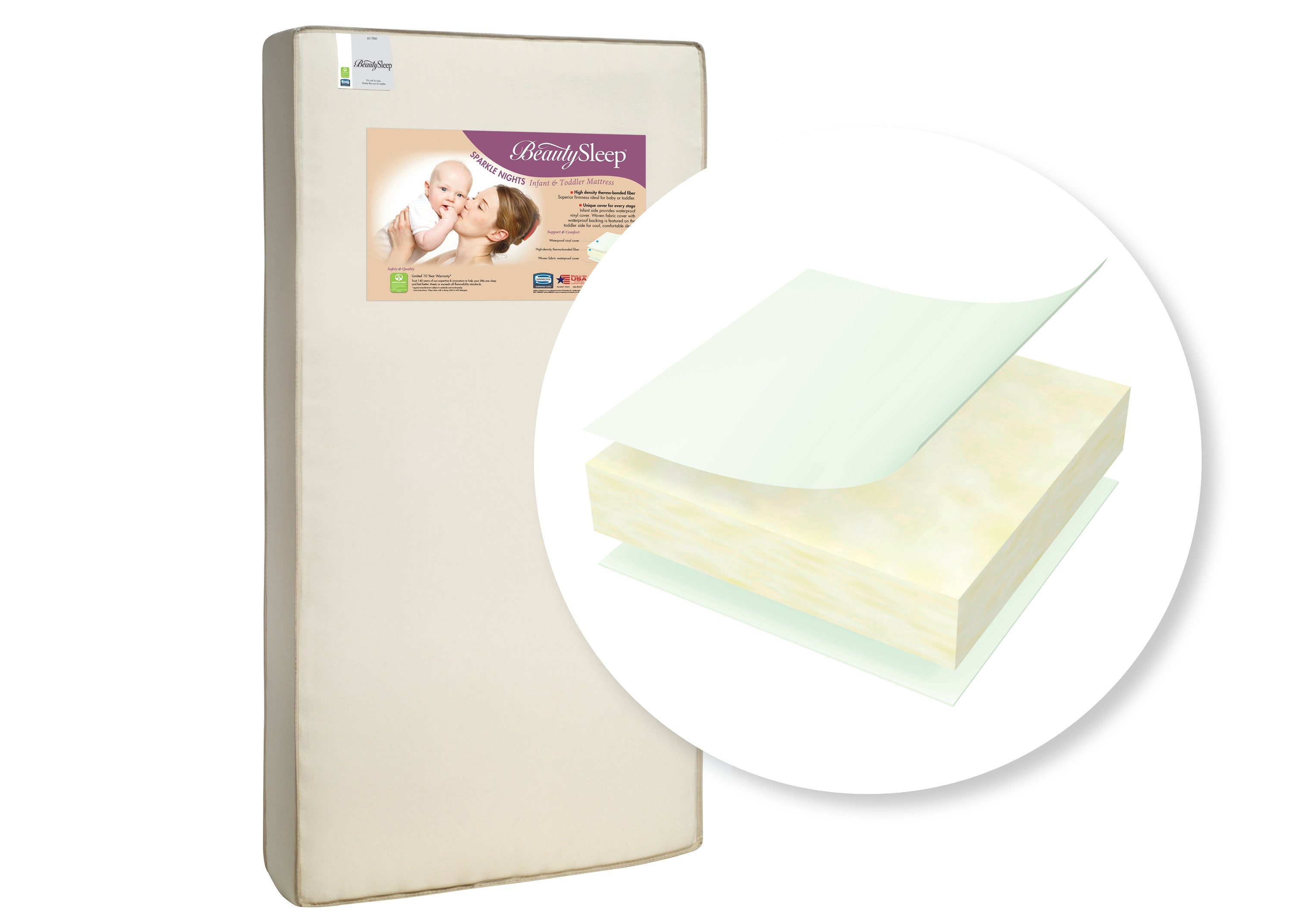 Beautysleep foam on sale nights crib mattress