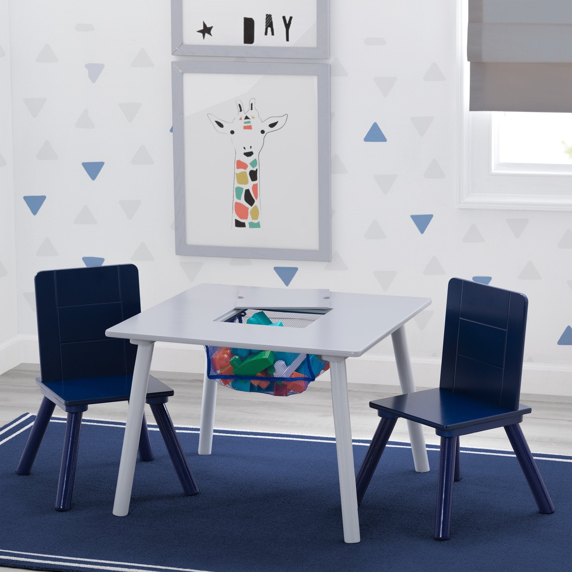 Fdw children kids table and chairs with storage drawers two chairs new arrivals