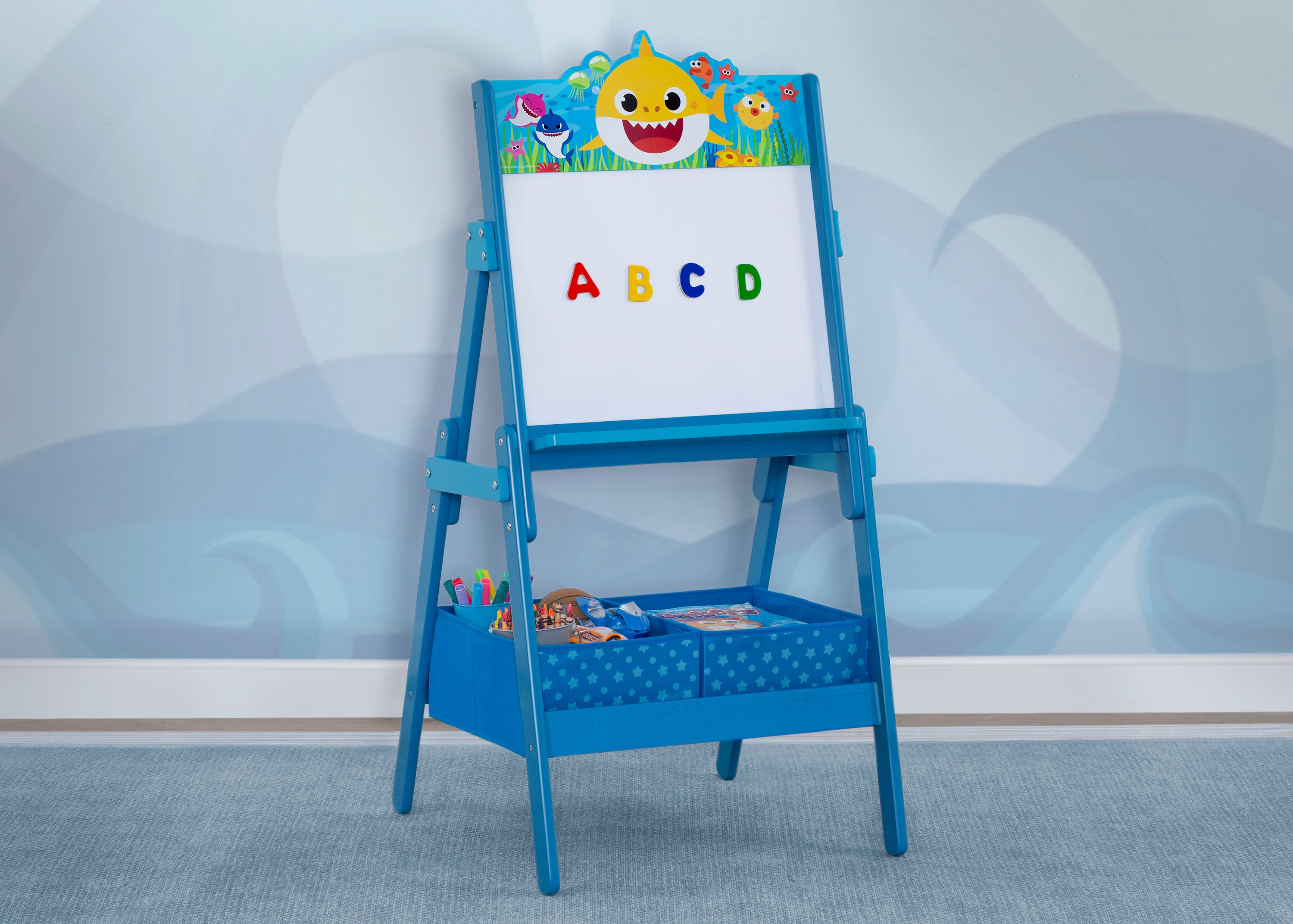 Baby Shark Wood Art Desk and Chair Set - Delta Children