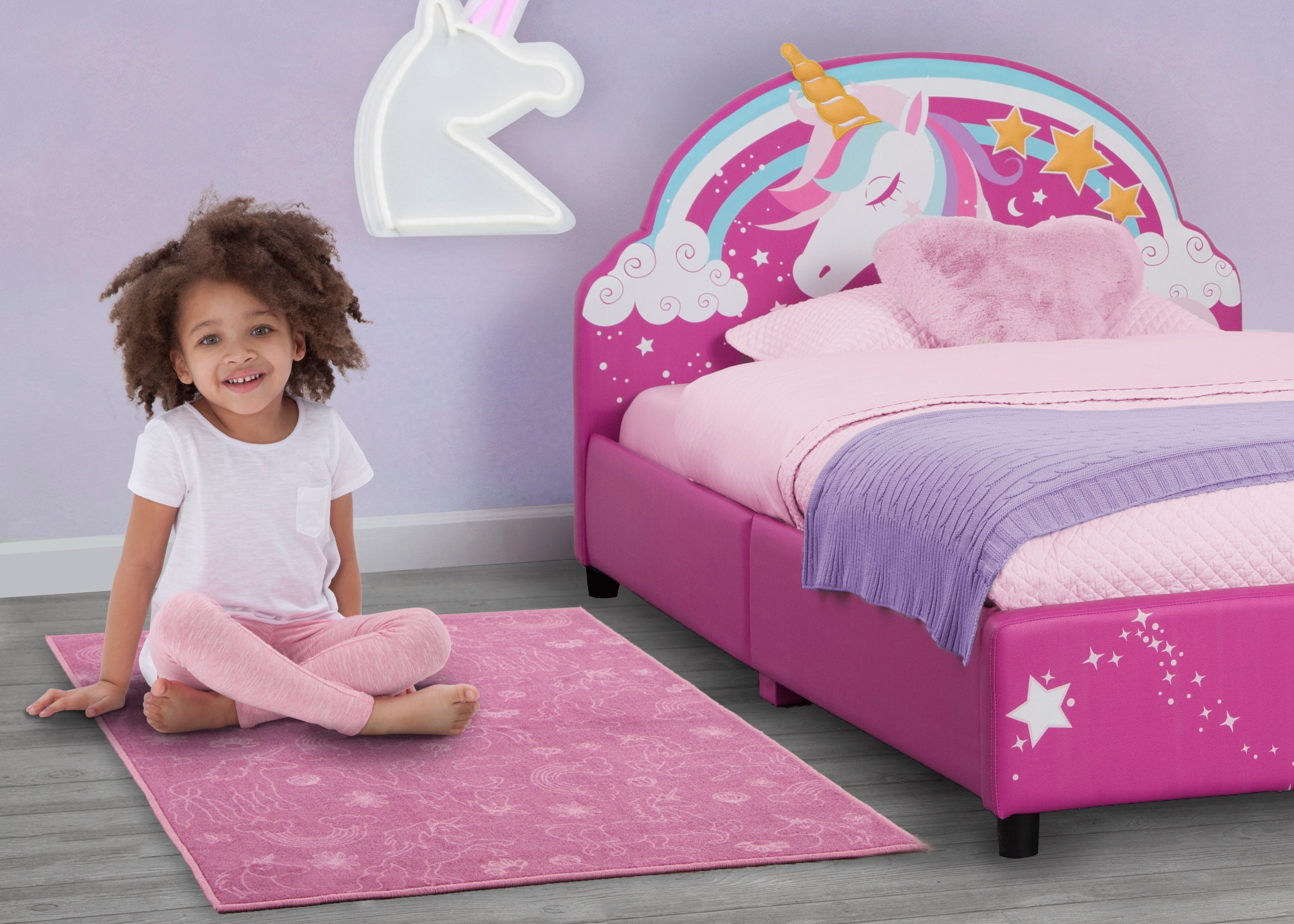 Unicorn Rectangle Area Rug for Kids, 39-Inch x 59-Inch Delta Children