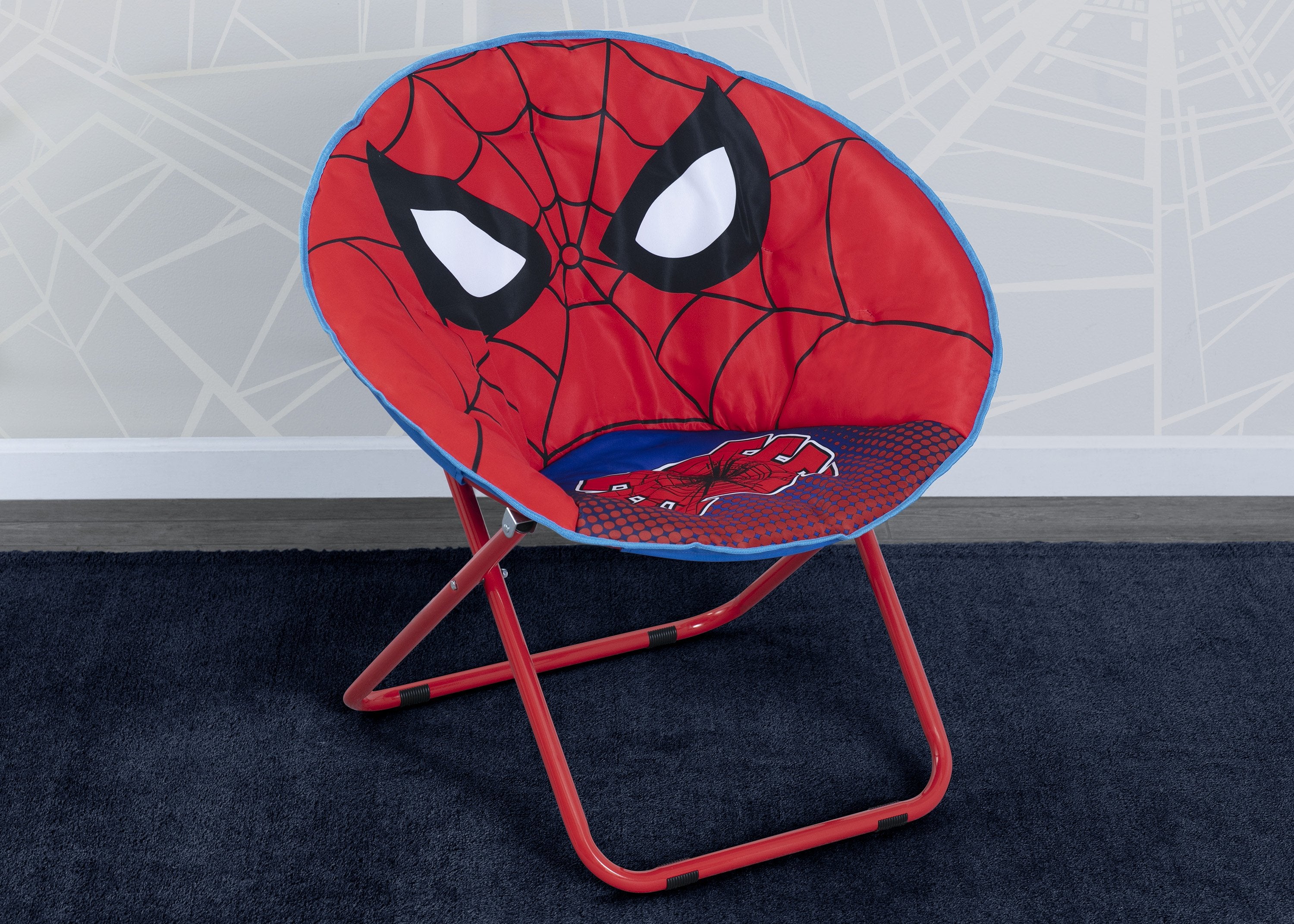 Spider Man Saucer Chair for Kids Teens Young Adults Delta Children