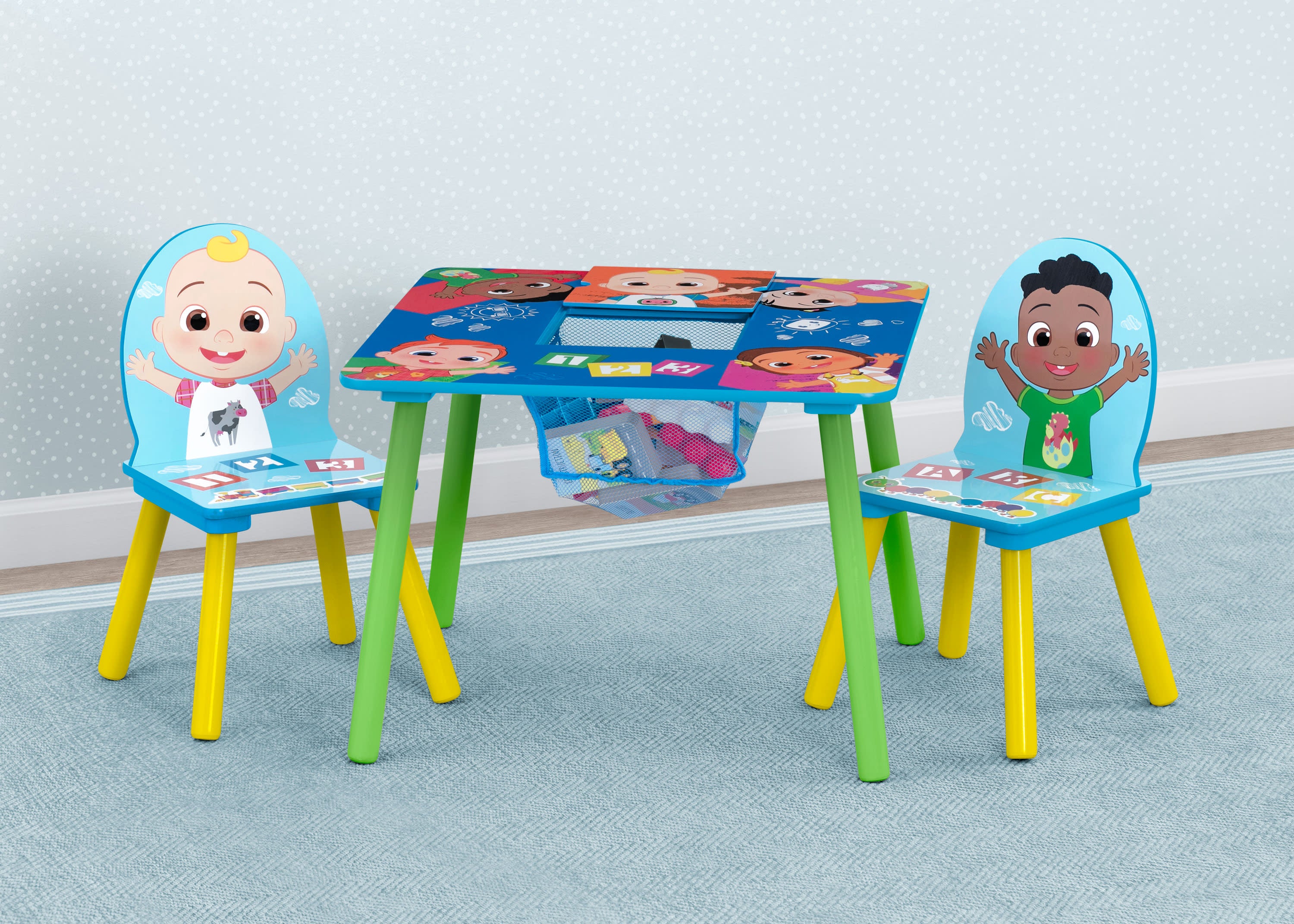Delta Children Chair Desk with Storage Bin - Greenguard Gold Certified,  CoComelon