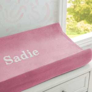 Personalized Contoured Changing Pad With Plush Cover 14