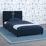 Personalized Upholstered  Twin Bed with Headboard