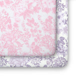 Pastel Floral Fitted Crib Sheets - 2 Pack