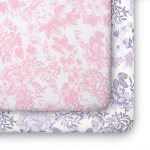 Pastel Floral Fitted Crib Sheets - 2 Pack 10