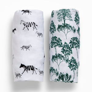 Modern Safari Fitted Crib Sheets - 2 Pack 17