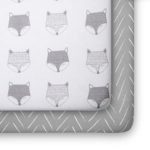 Indie Fox Fitted Crib Sheets - 2 Pack 4