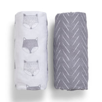 Indie Fox Fitted Crib Sheets - 2 Pack