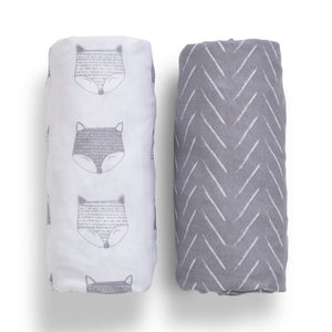 Indie Fox Fitted Crib Sheets - 2 Pack 2