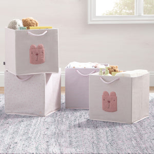 babyGap 4-Pack Brannan Bear Fabric Storage Bins with Handles 1