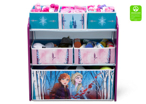 Delta Children Frozen 2 (1097) Design and Store 6 Bin Toy Organizer, Front Silo View 0