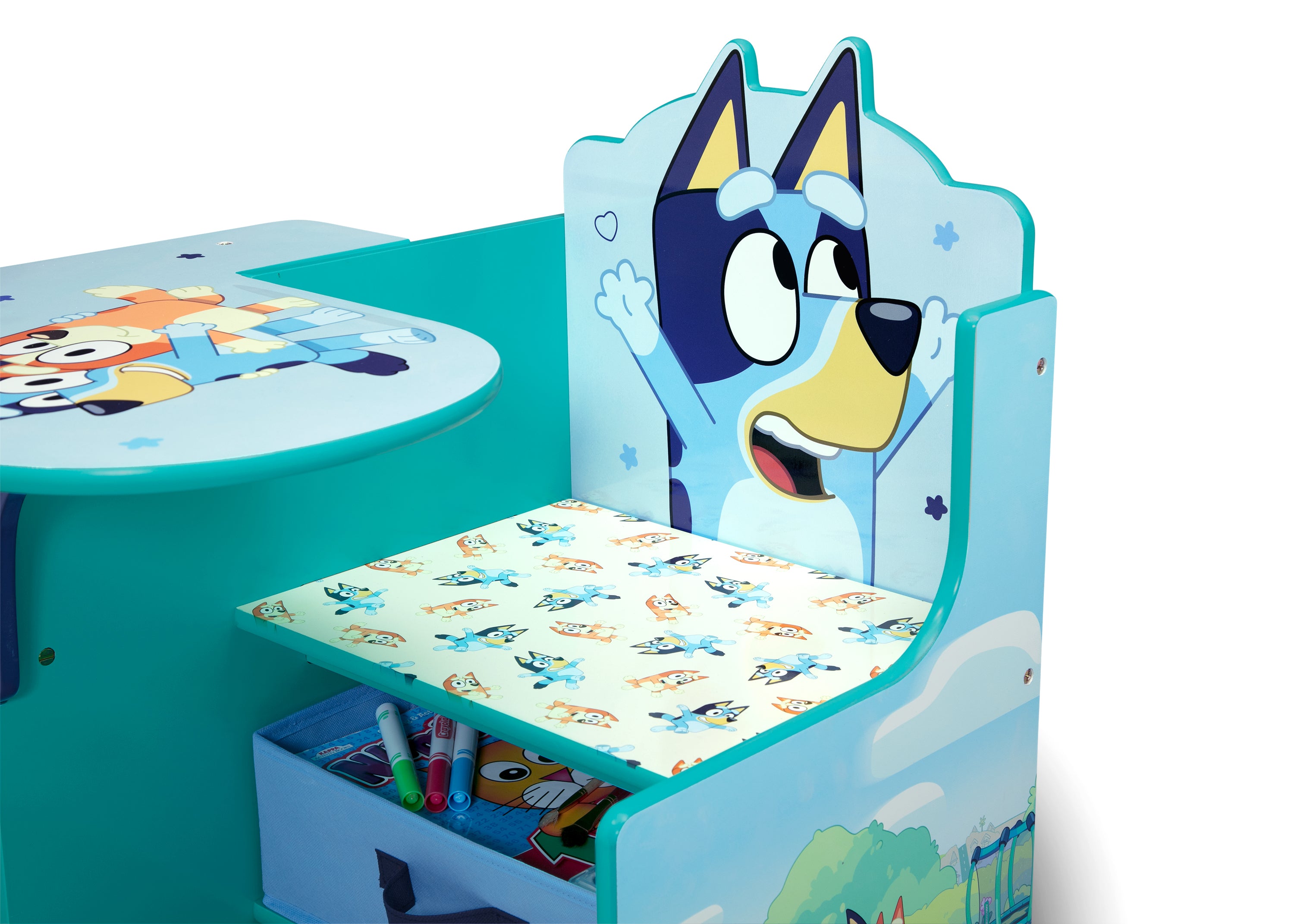 Bluey Chair Desk with Storage Bin | Delta Children