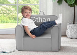 Grey Personalised Embroidered Name Mini Kids Toddler Nursery
