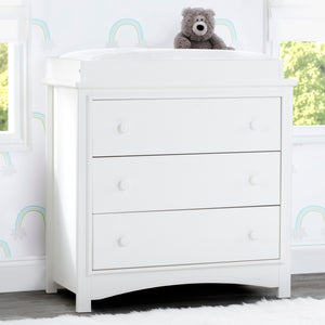 Perry 3 Drawer Dresser with Changing Top and Interlocking Drawers 22