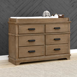 Asher 6 Drawer Dresser with Changing Top and Interlocking Drawers