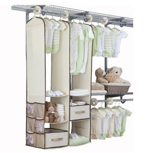 24-Piece Nursery Bins Closet Storage Set Hangers Bedroom Baby Girl Kids
