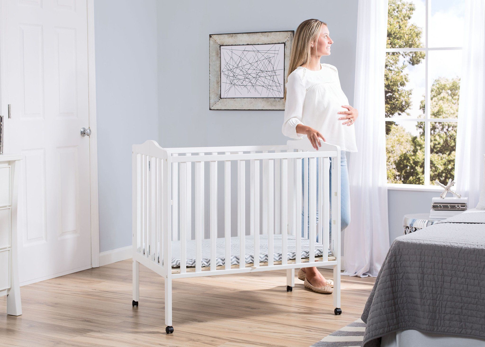 Portable Folding Crib with Mattress - Delta Children