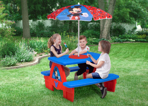 Mickey Mouse 4 Seat Activity Picnic Table with Umbrella
