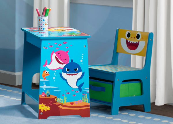 Baby Shark Wood Art Desk and Chair Set - Delta Children