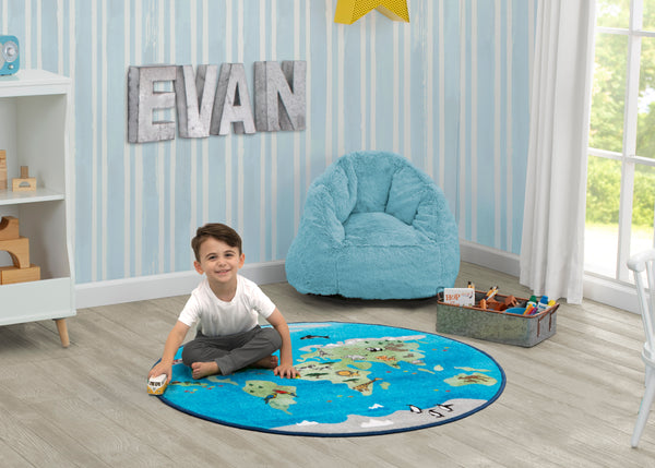 WORLD Map Rug, Boys Bedroom Small 36x24 Rug, Large 4x6 Kids Bedroom Carpets  Rug Bedroom Kids Baby Play Crawling Mat Memory Foam Rugs 